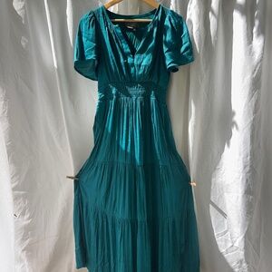 Anthropologie Dark Teal Dress XS